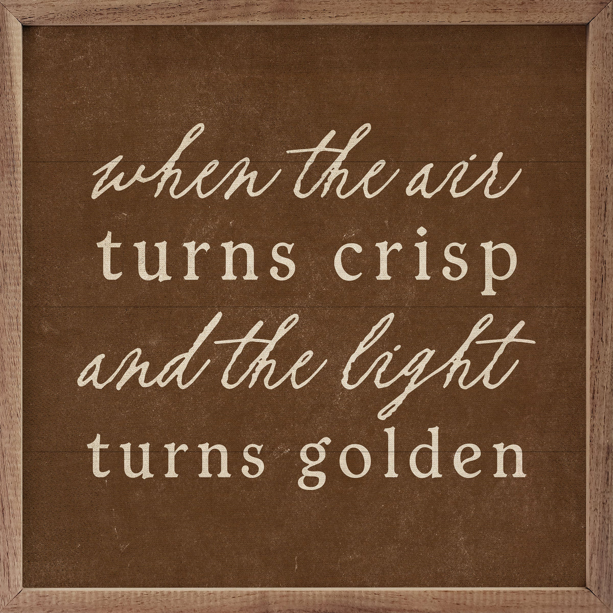 When The Air Turns Crisp Wood Wall Art