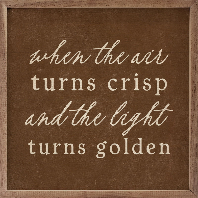 When The Air Turns Crisp Wood Wall Art