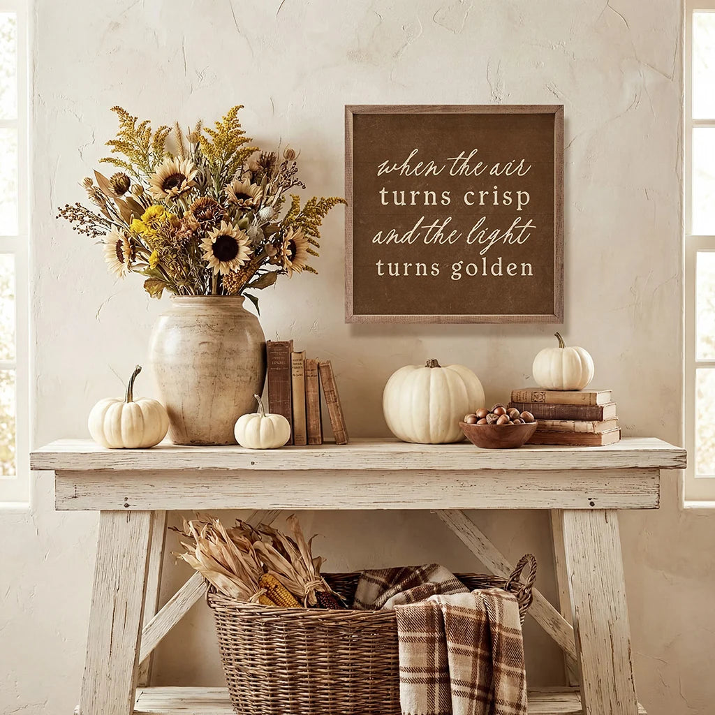 When The Air Turns Crisp Wood Wall Art
