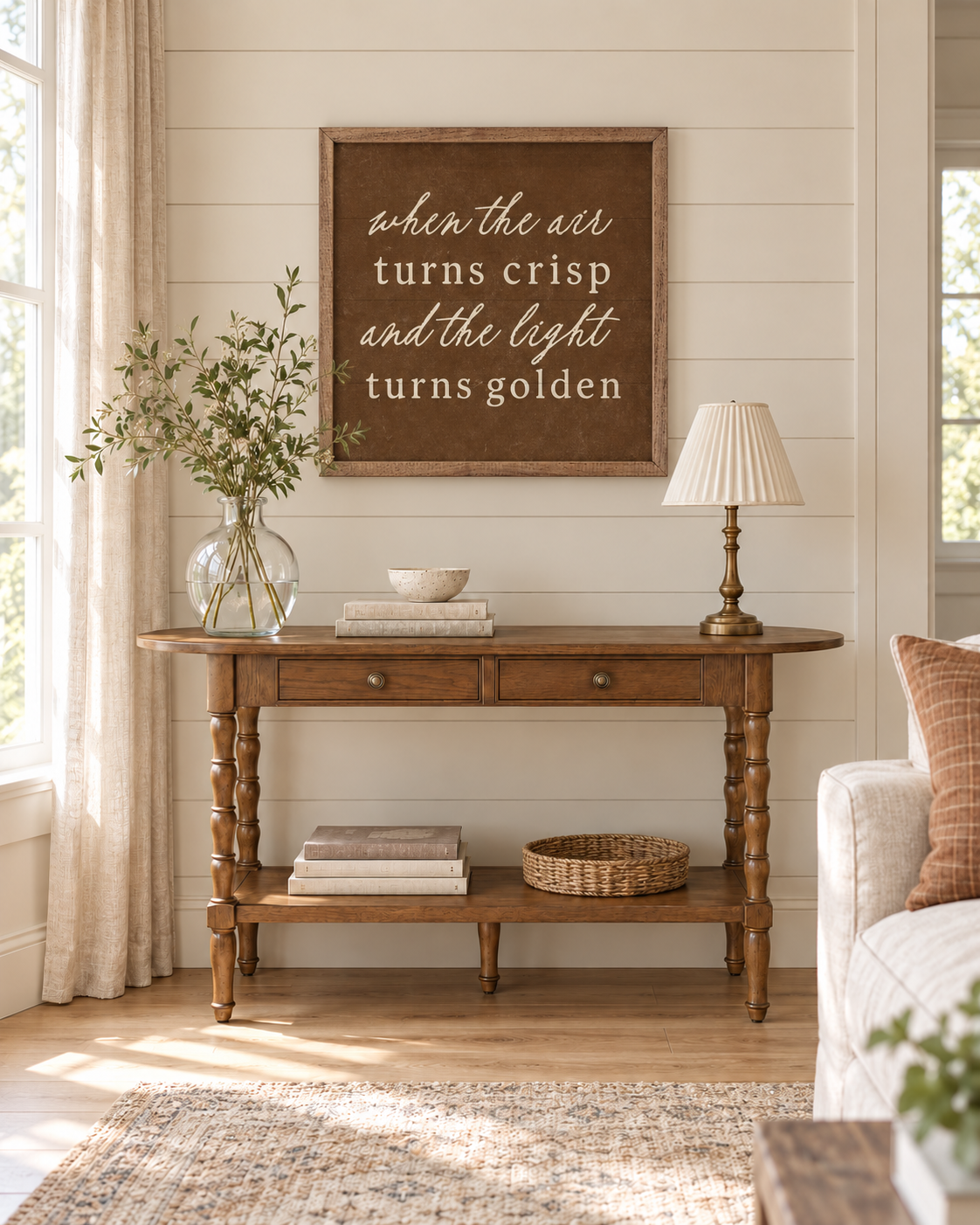 When The Air Turns Crisp Wood Wall Art