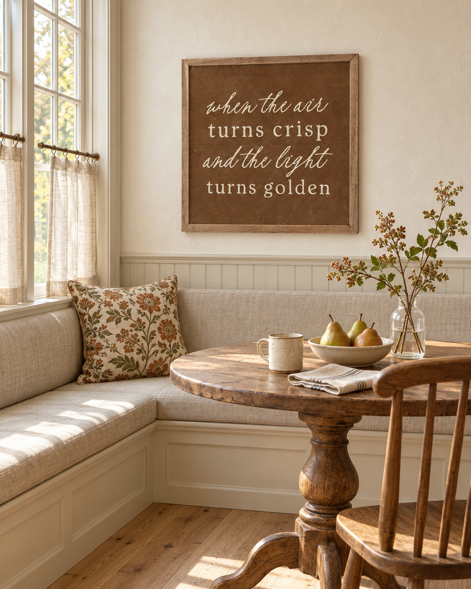When The Air Turns Crisp Wood Wall Art