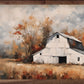 White Barn In The Fall