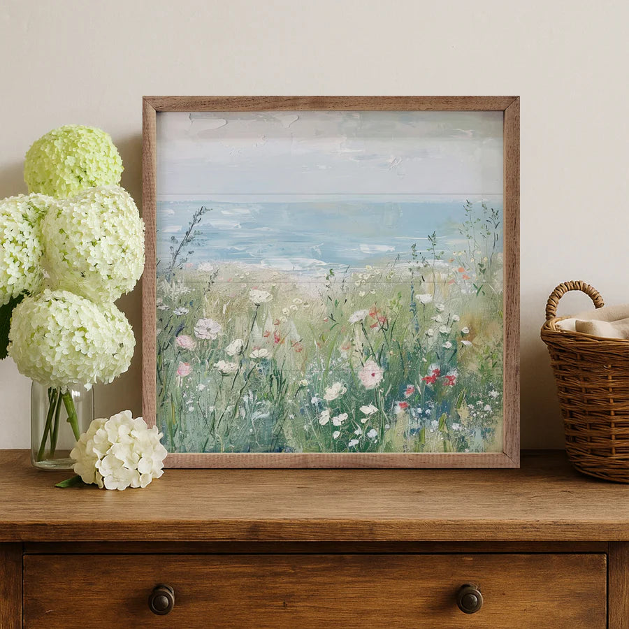 wildflower beach cottage wall decor
