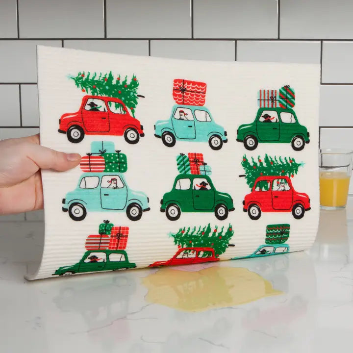 Winter Wheels swedish Dishcloth Dry Mat