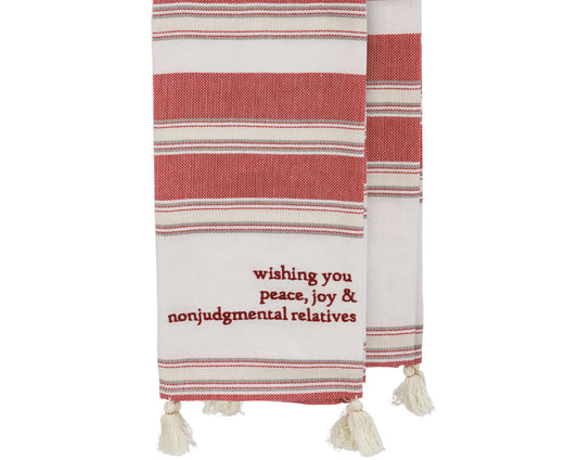 Wishing You Nonjudgmental Relatives Kitchen Towel