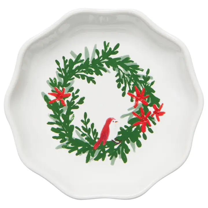 Wreath Shaped Christmas Pinch Bowls | Set of 6