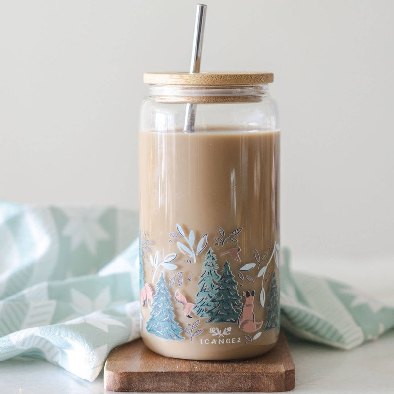 Forest Fox Glass Tumbler