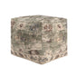 Vintage Floral Pouf Ottoman