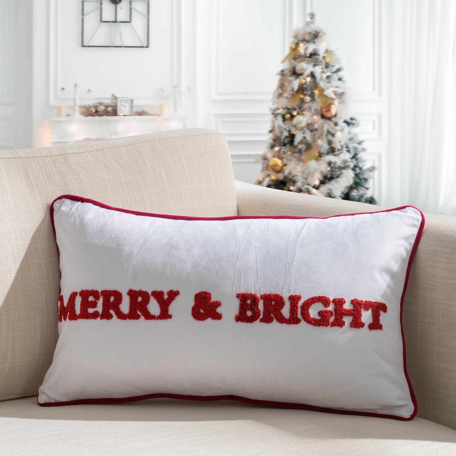 Velvet Merry & Bright Pillow