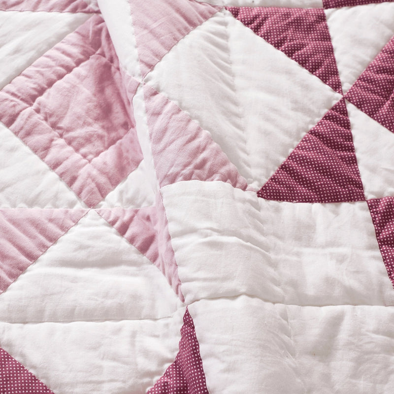 Abigail Pink Quilted Throw Blanket