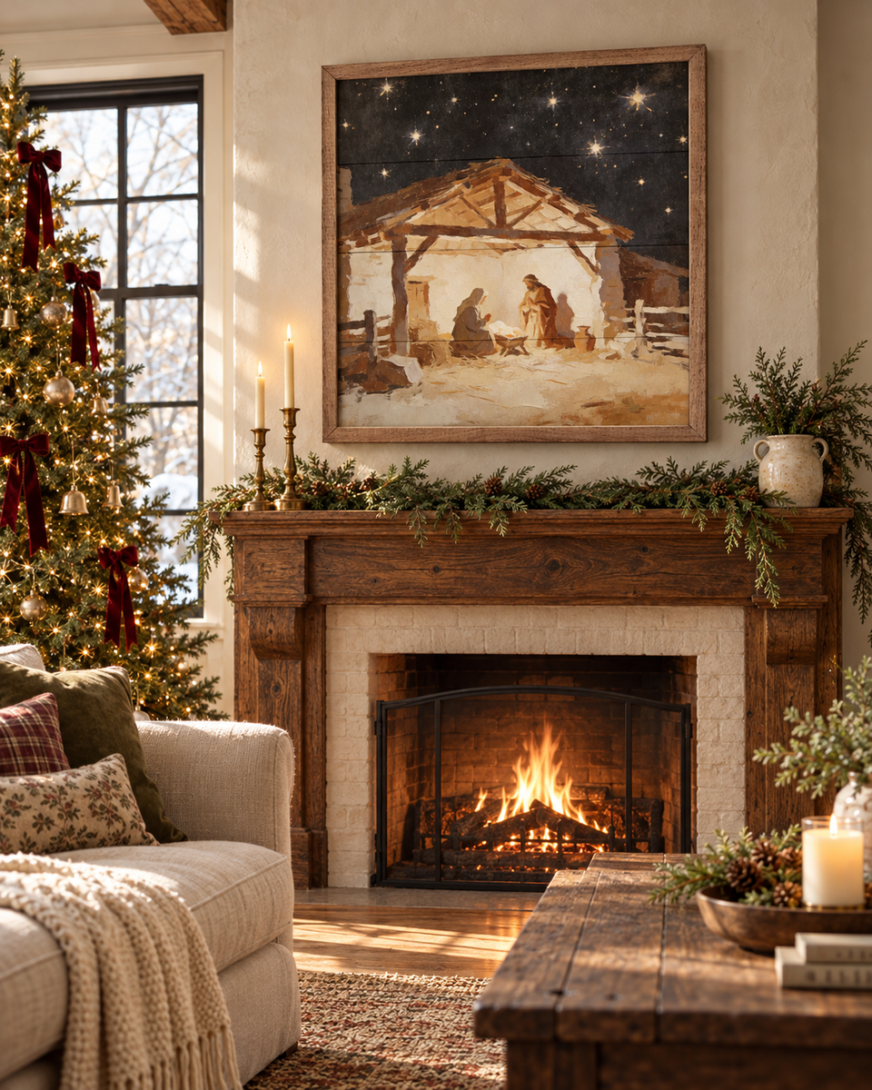 Bethlehem Under The Stars | Nativity Wall Art