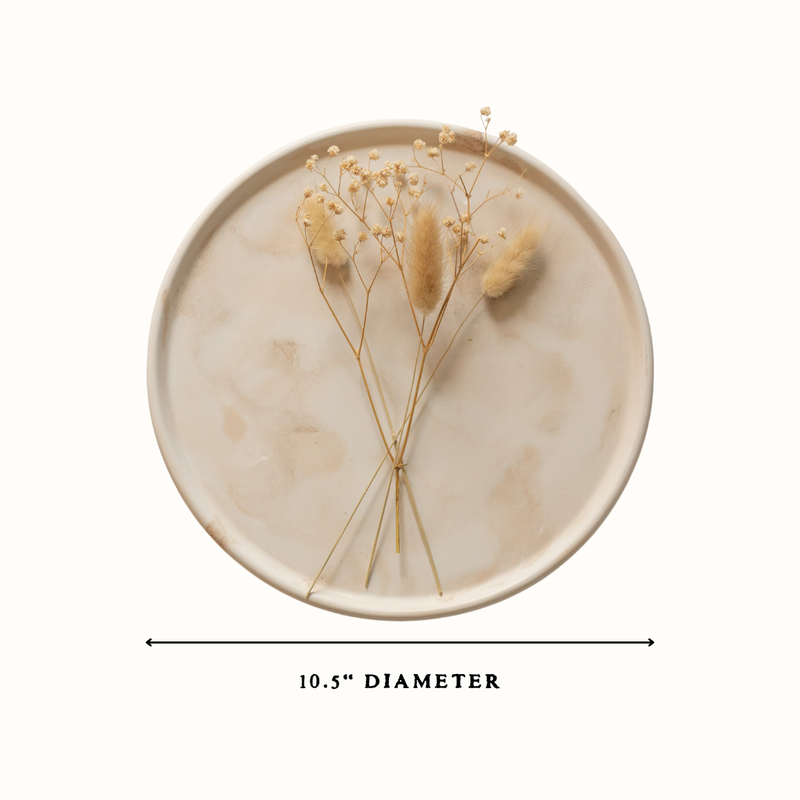 Large Round Concrete Tray