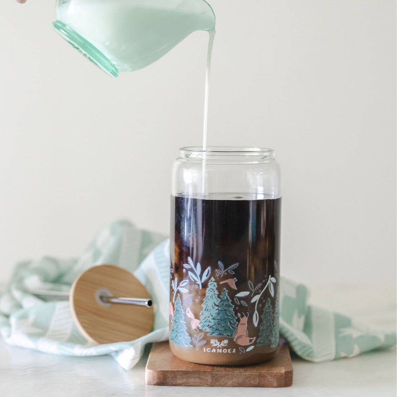 Forest Fox Glass Tumbler