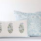 Lillian Garden Floral Pillow Cover in Sky Blue