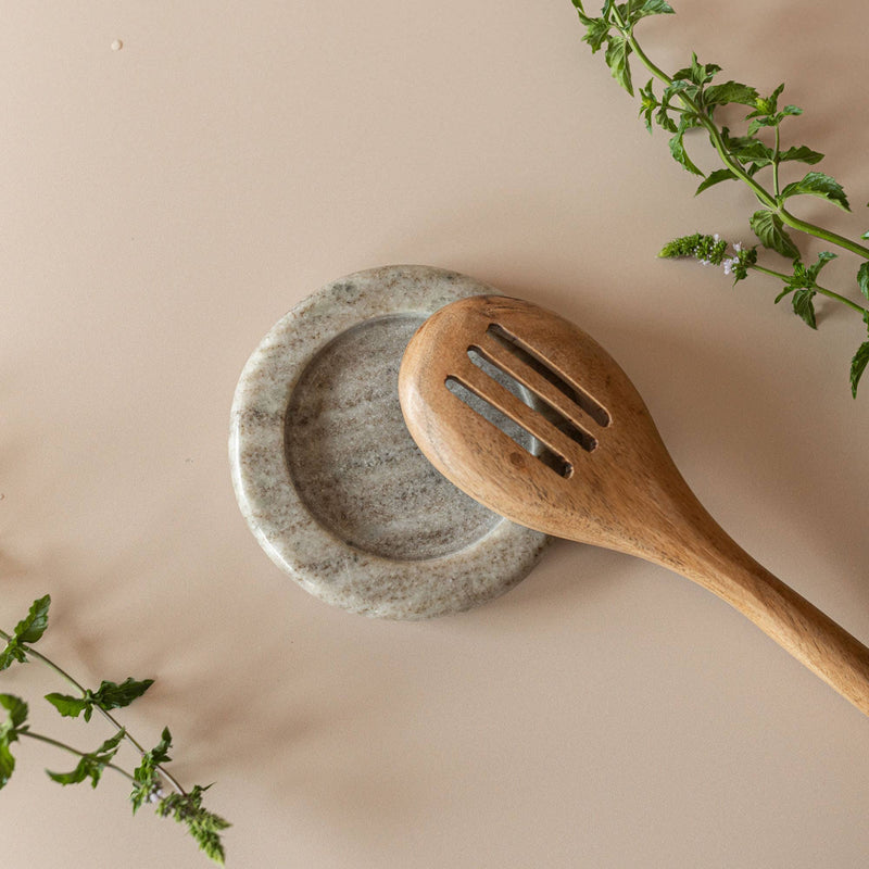 Beige Marble Spoon Rest