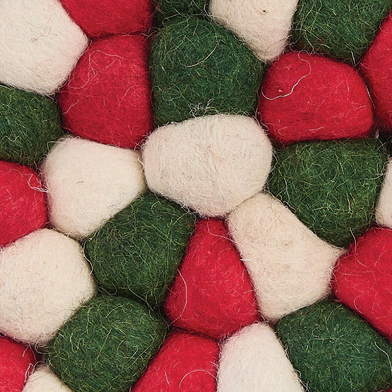Holiday Wool Ball Trivet
