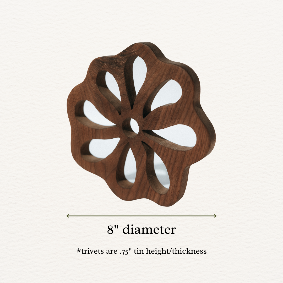Floral Wood Trivet