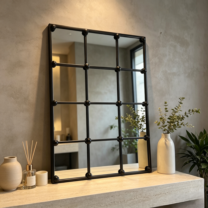 Cast Iron Wall Mirror