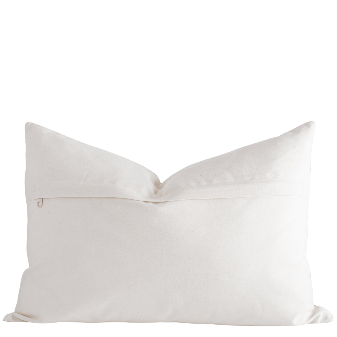 Aster Floral Block Printed Pillow Cover | Lumbar