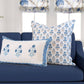 Vivienne Mughal Flower Pillow Cover in Blue