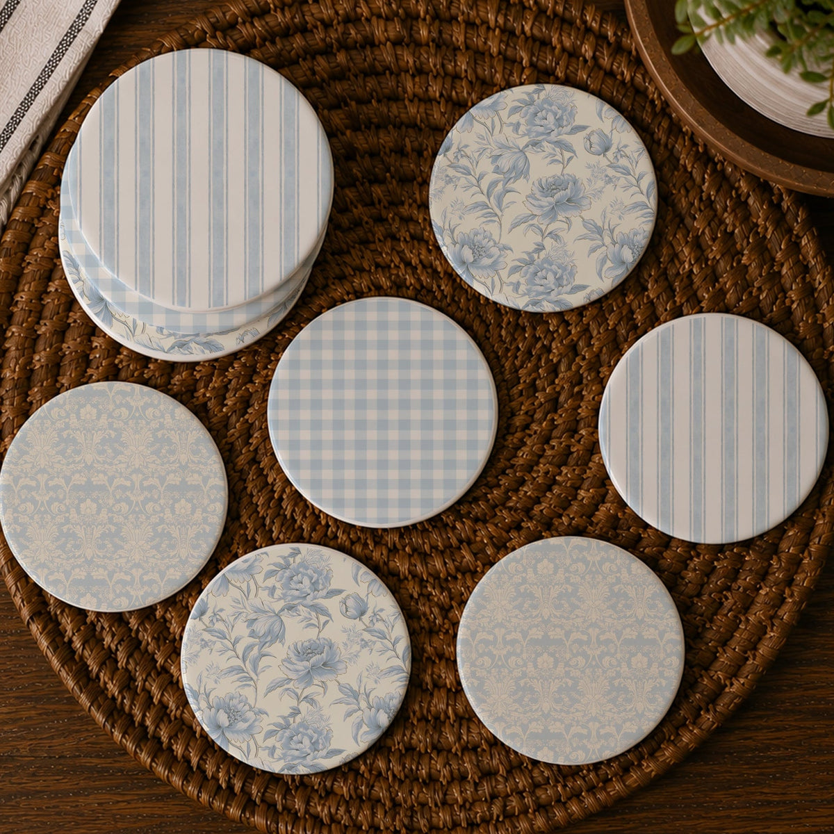 French Country Ceramic Coasters