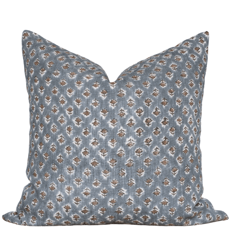 Aster Floral Block Printed Pillow Cover
