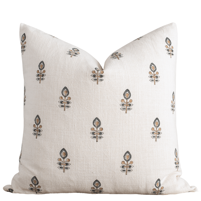 Marla Floral Block Printed Pillow Cover