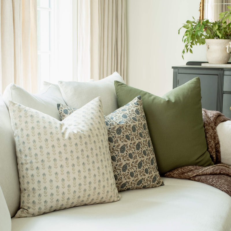 Stella Blue Floral Pillow Cover