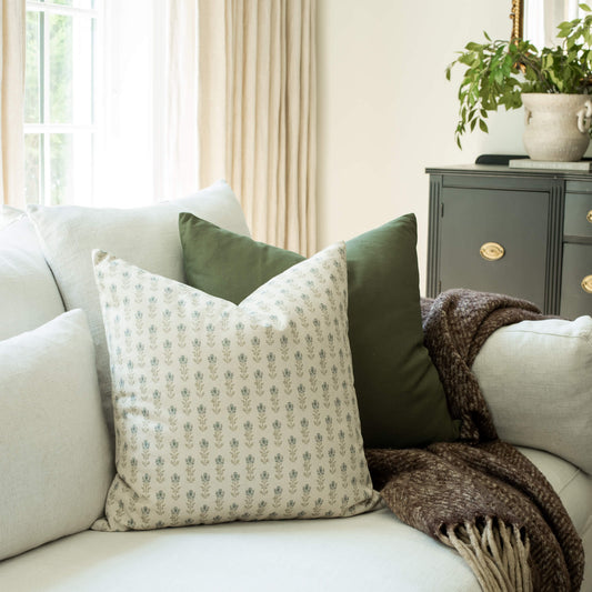 Stella Blue Floral Pillow Cover