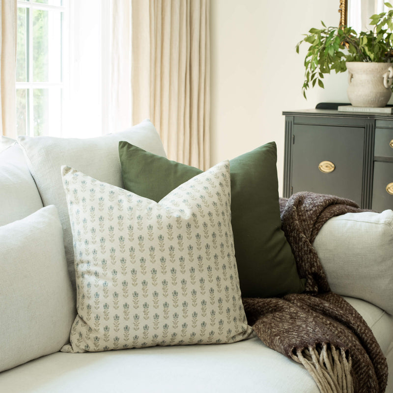 Stella Blue Floral Pillow Cover