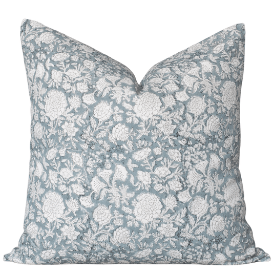 Chloe Floral Block Printed Pillow Cover