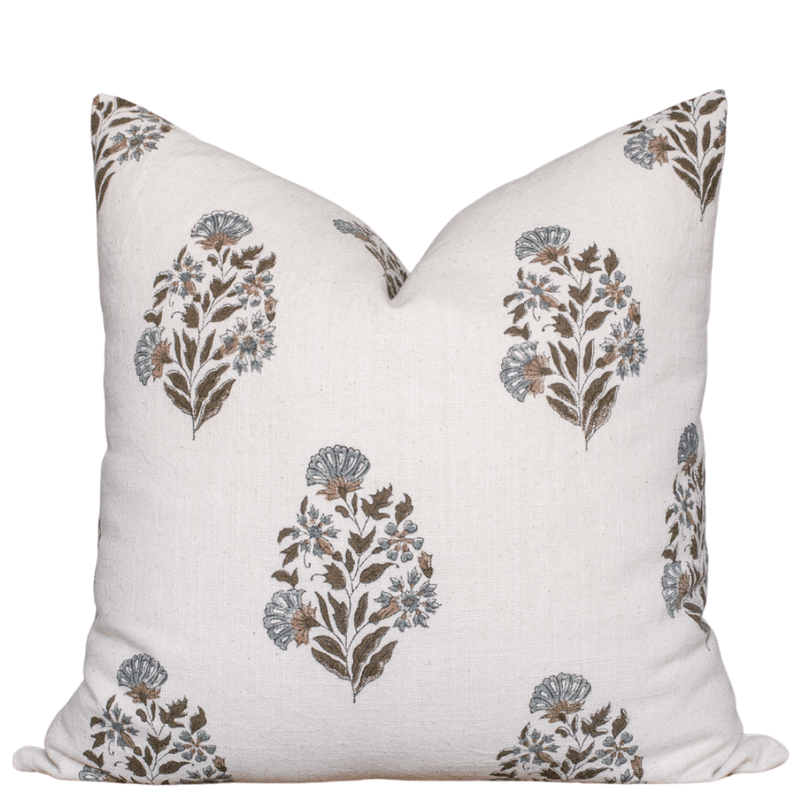 Briar Floral Block Printed Pillow Cover