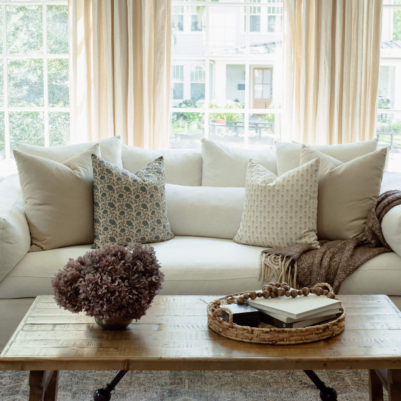 Stella Blue Floral Pillow Cover