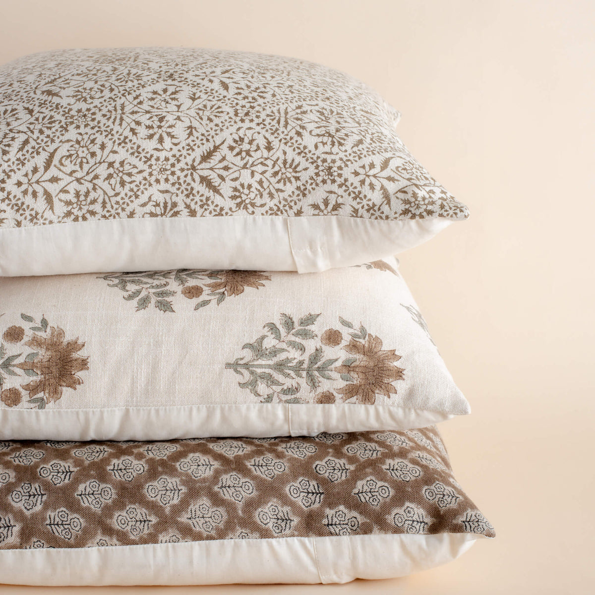 Liora Floral Block Printed Pillow Cover