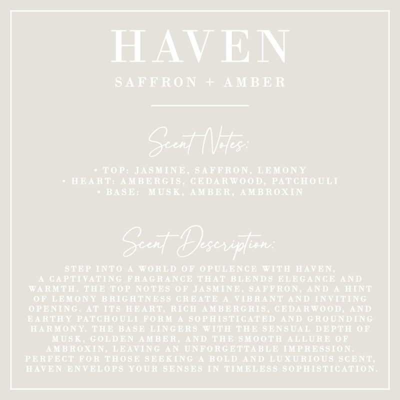 HAVEN | Saffron + Amber Candle