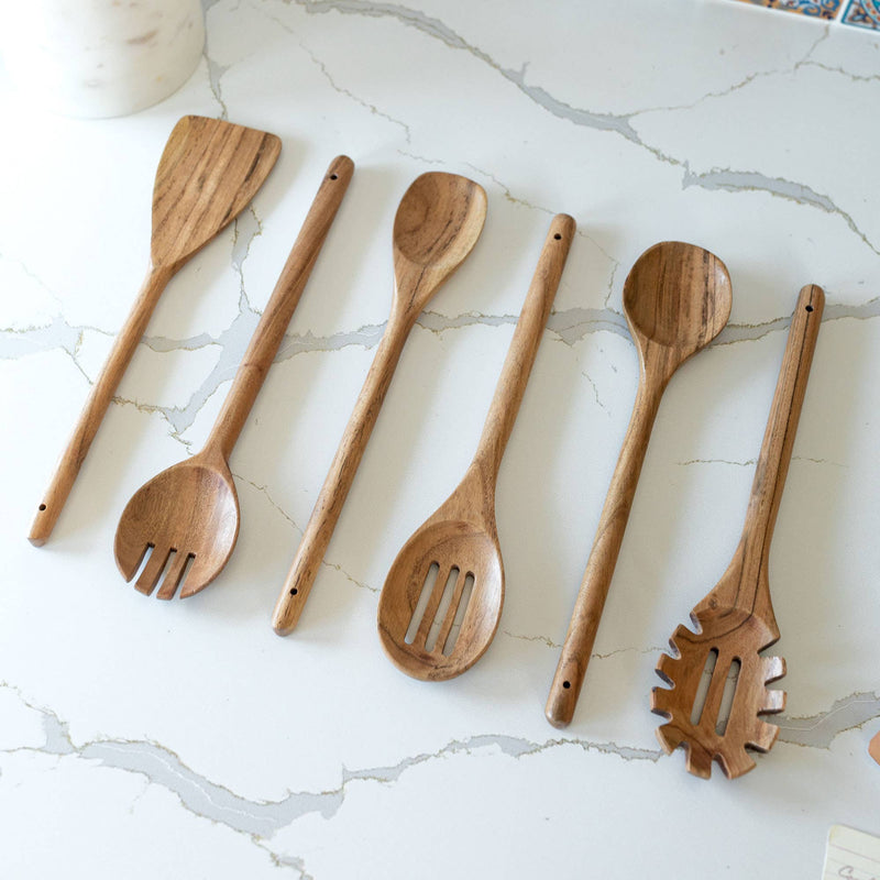 6 Piece Artisan Wooden Utensils