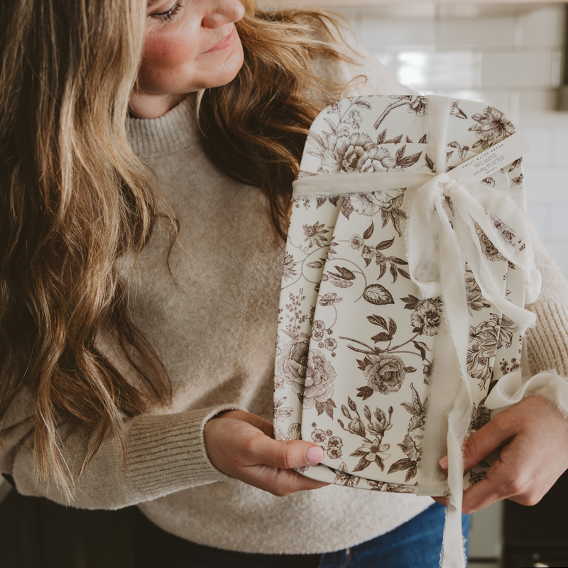 Brown Delft Stacking Trays - Set of 2