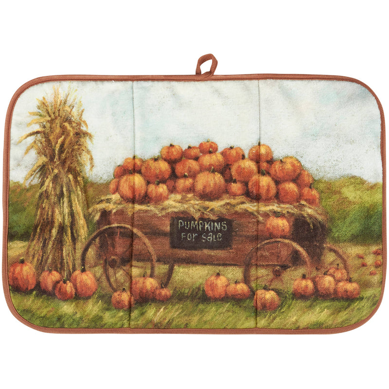 Pumpkin Wagon Drying Mat