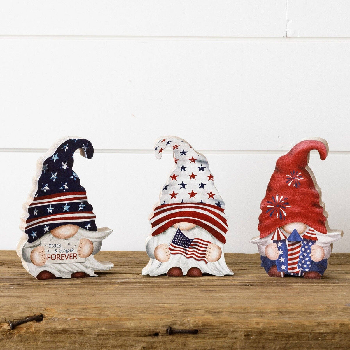 Patriotic Gnome Table Sitters
