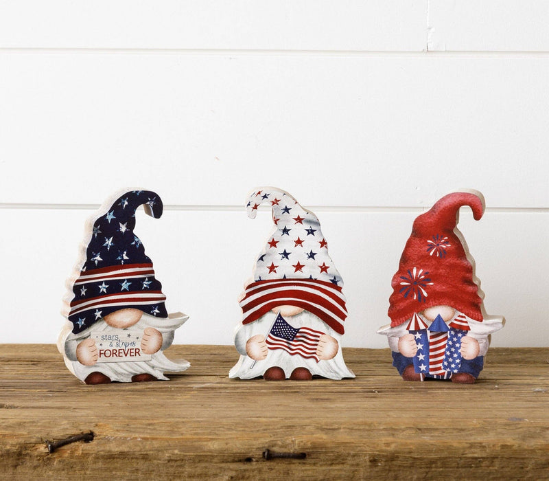 Patriotic Gnome Table Sitters