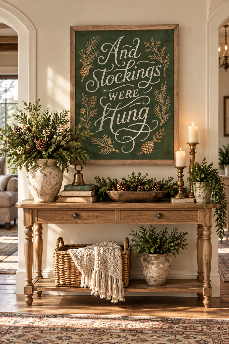 And Stockings Were Hung | Christmas Wall Decor