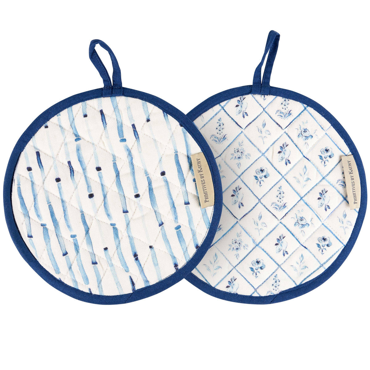 Blue Florals Hot Pad Set