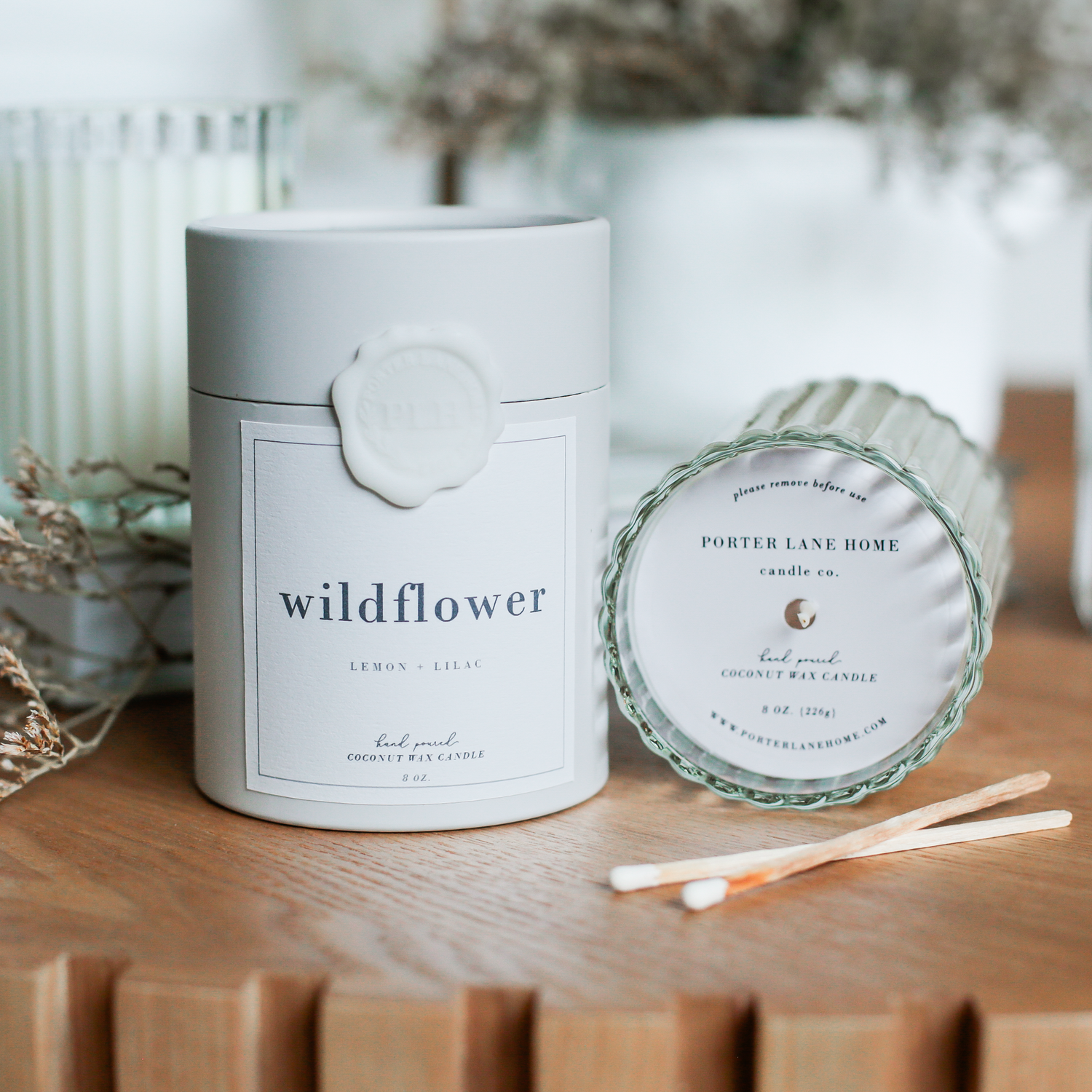 WILDFLOWER | Lemon + Lilac Fluted Coconut Wax Candle