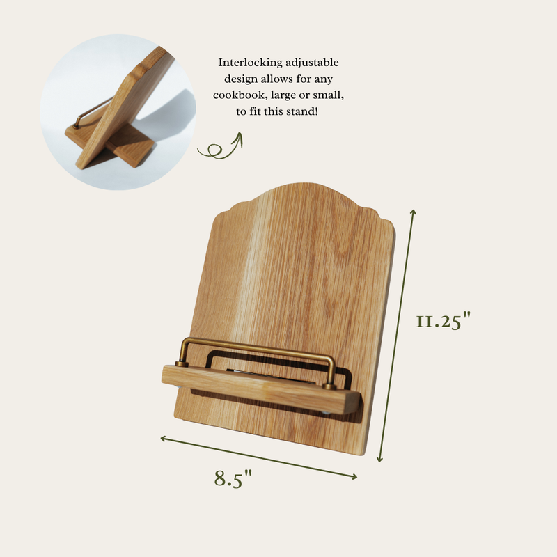 Wooden Cookbook Stand