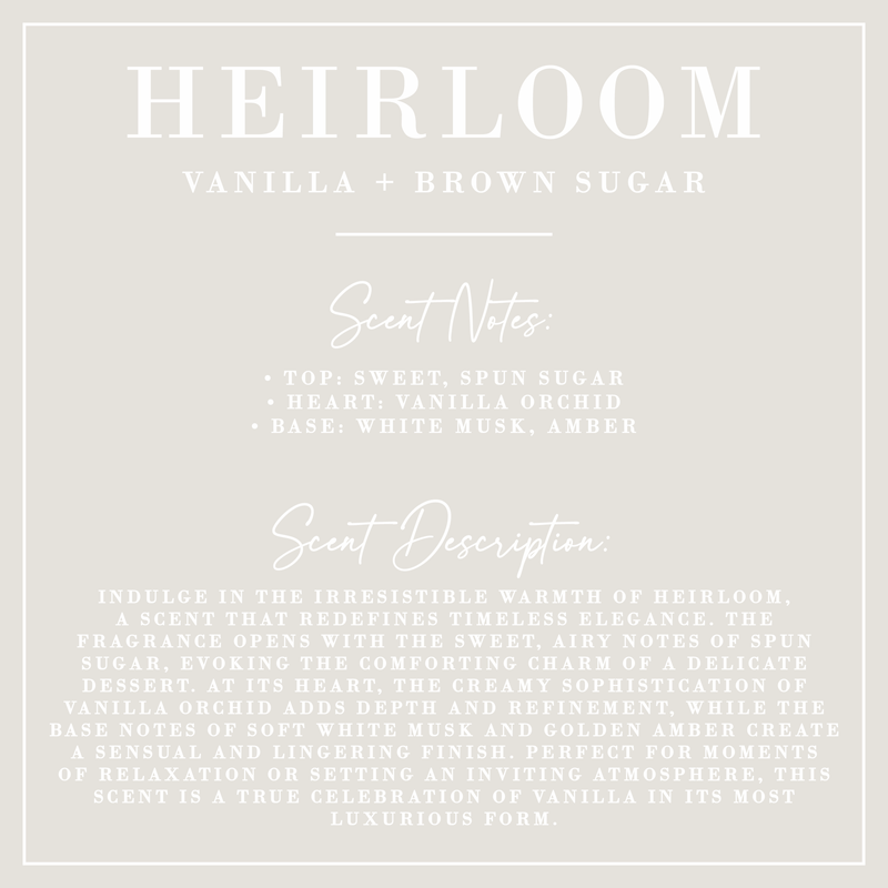 Heirloom | Vanilla + Brown Sugar Reed Diffuser