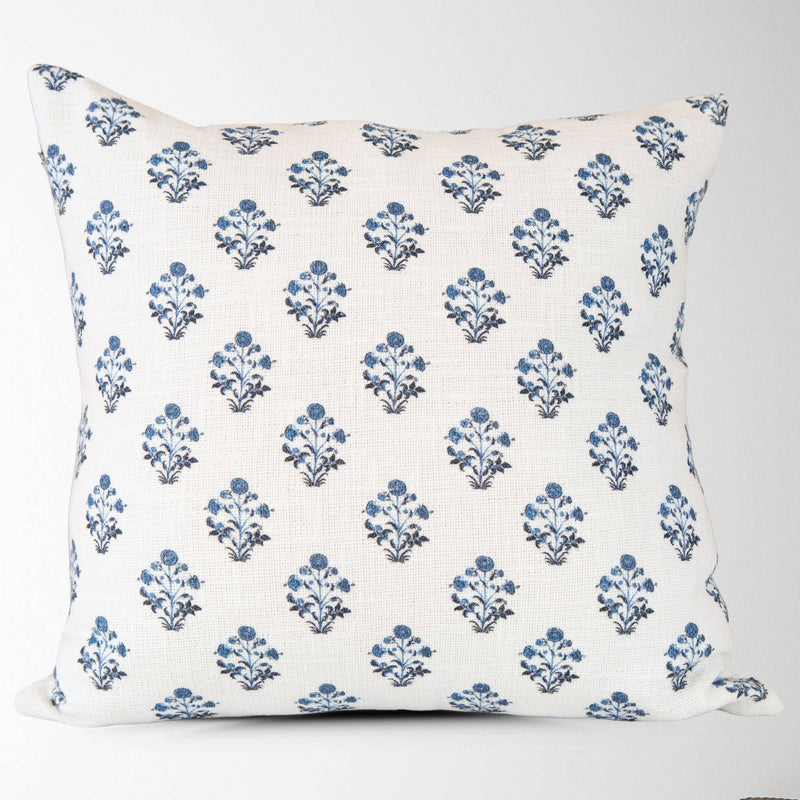 Isabella Floral Block Print Pillow Cover