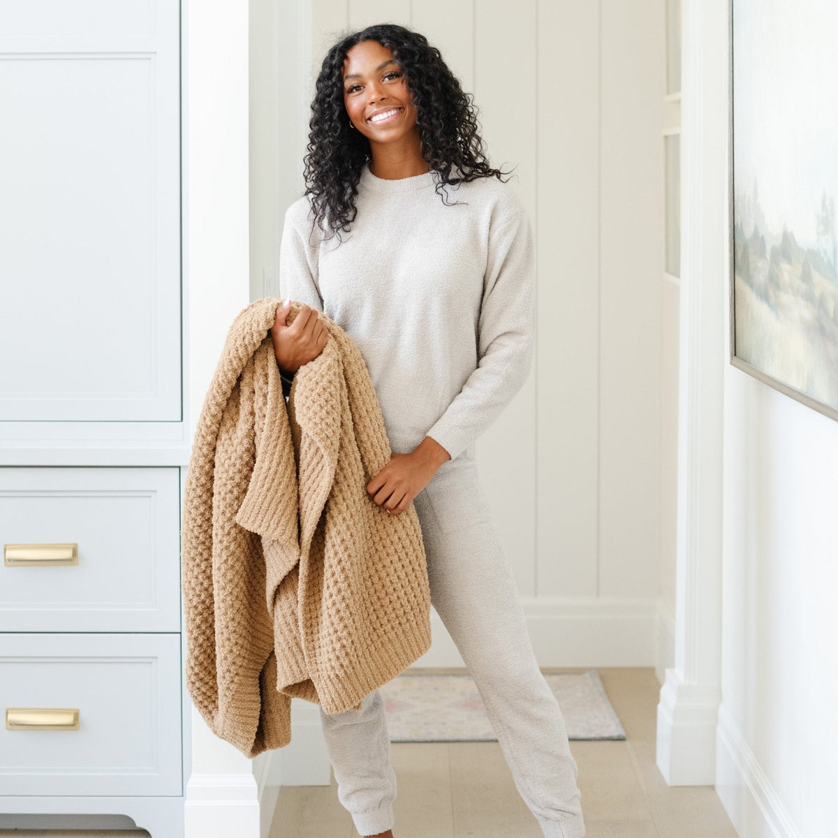 Waffle Knit XL Throw Blanket