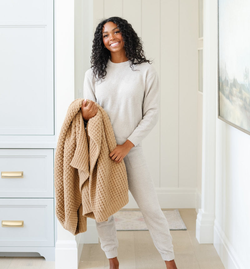 Waffle Knit XL Throw Blanket