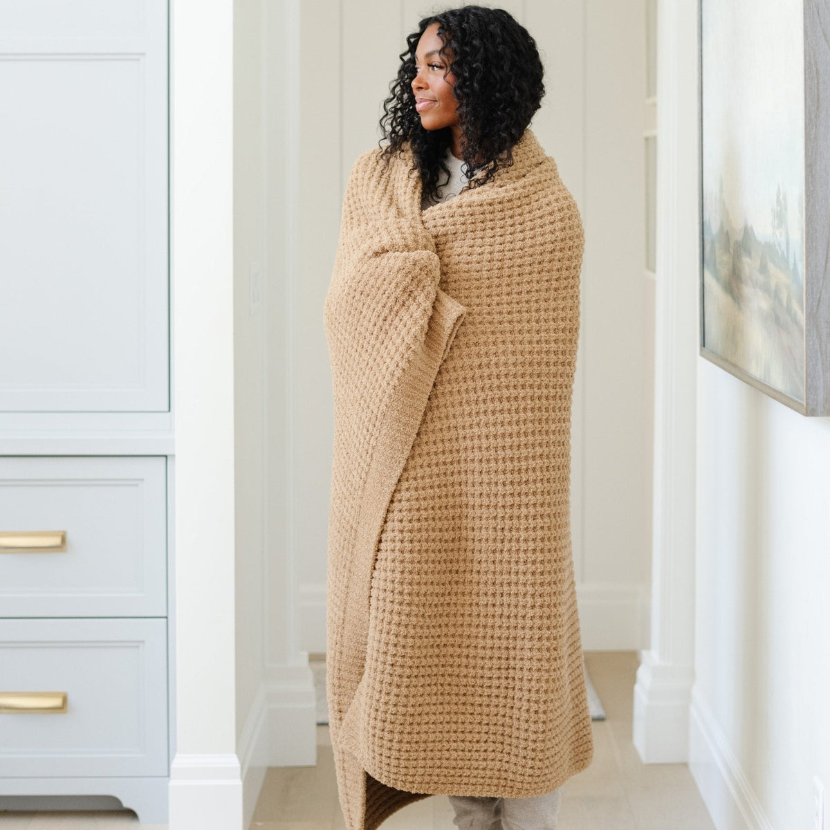 Waffle Knit XL Throw Blanket