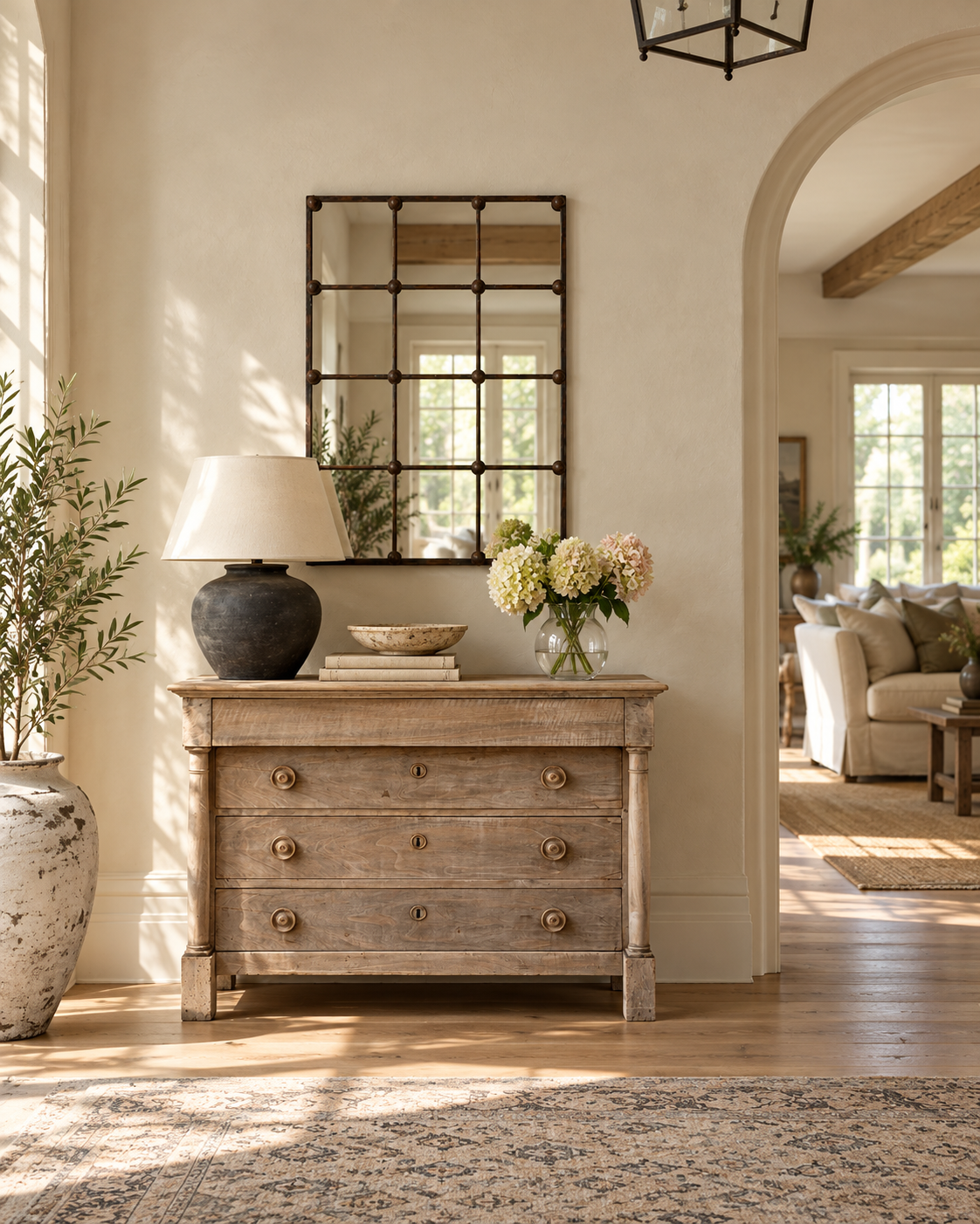 Cast Iron Wall Mirror